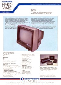 Brochures: Commodore 1703