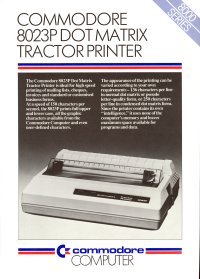 Brochures: Commodore 8023P