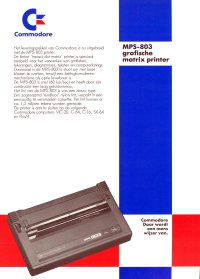 Brochures: Commodore MPS 803