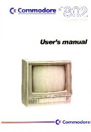 Commodore 1802 Colour Monitor User's manual