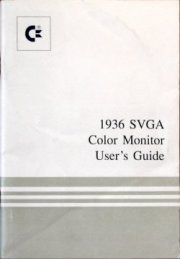 1936 SVGA Color Monitor User's Guide