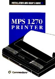 Installation and User's Guide MPS 1270 Printer