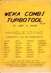 Weka Combi Turbotool Plus Handleiding