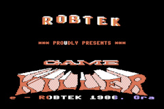 Het startscherm van de Robtek - Game Killer cartridge.