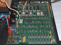 The motherboard of the Commodore PET 2001-N computer.
