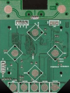 Bottom view of the PCB of the C64 DTV-1 (NTSC).