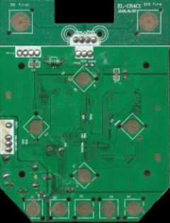 C64-DTV printed circuit board, bottom side.