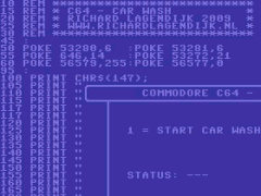 Commodore C64 BASIC program for the Car Wash.