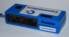 Fotorama viewshooter camera with Commodore logo. Front view.