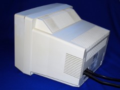 The side view of the Amiga Technologies M1438S monitor.