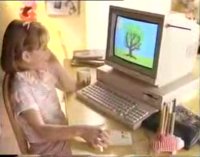 A Commodore Amiga 1000 and a Commodore 1084 monitor in the TV advert of Nutella.
