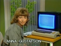A Commodore C64 computer in the TV program: Pedagogiska magasinet.
