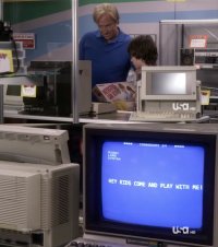 A Commodore C64 computer and  a Commodore 1702 monitor in the TV series Psych.