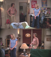 A Commodore C64 computer, 1541 diskdrive and a 1702 monitor in That '70s Show.
