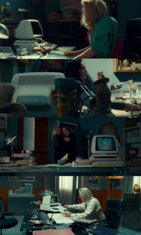 A Commodore PET2001 and 8032-SK computer in the film Wonder Woman 1984.
